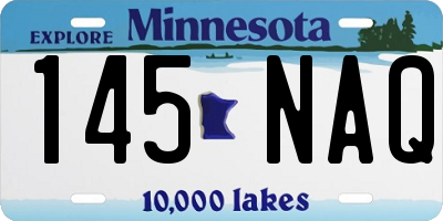 MN license plate 145NAQ