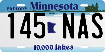 MN license plate 145NAS