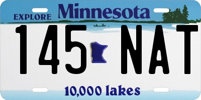 MN license plate 145NAT