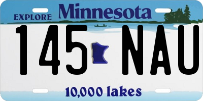 MN license plate 145NAU