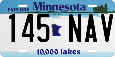 MN license plate 145NAV