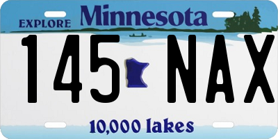 MN license plate 145NAX