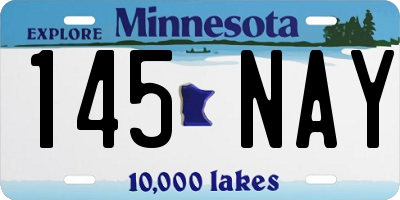 MN license plate 145NAY