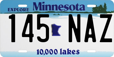 MN license plate 145NAZ