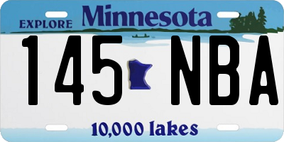 MN license plate 145NBA