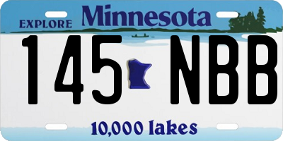MN license plate 145NBB