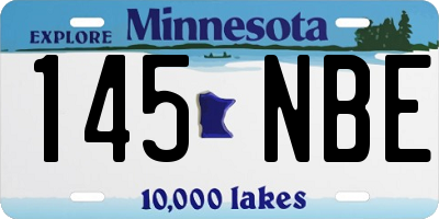 MN license plate 145NBE