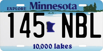 MN license plate 145NBL
