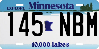 MN license plate 145NBM