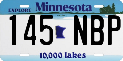 MN license plate 145NBP