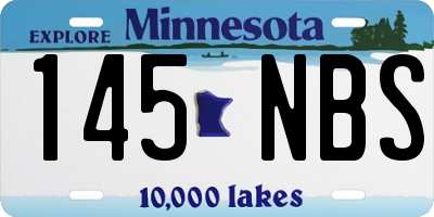 MN license plate 145NBS