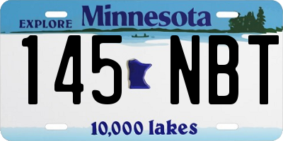 MN license plate 145NBT