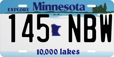 MN license plate 145NBW