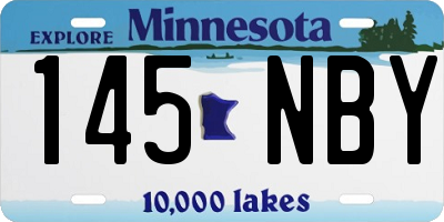 MN license plate 145NBY