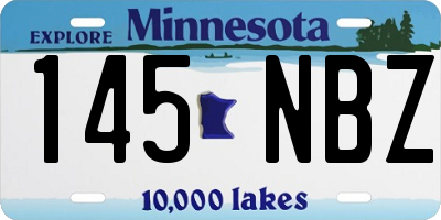 MN license plate 145NBZ