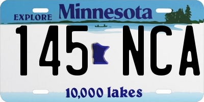 MN license plate 145NCA
