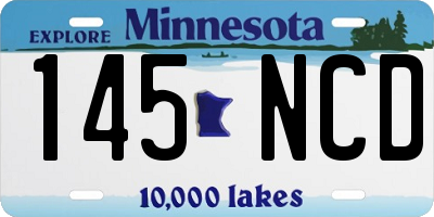 MN license plate 145NCD