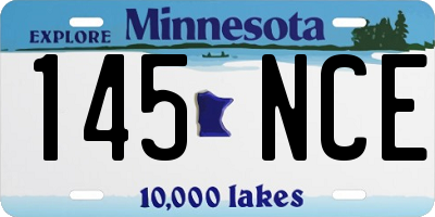 MN license plate 145NCE