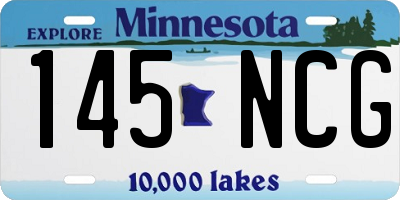MN license plate 145NCG