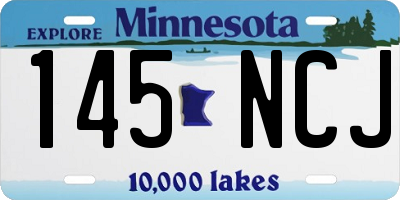 MN license plate 145NCJ