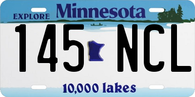 MN license plate 145NCL