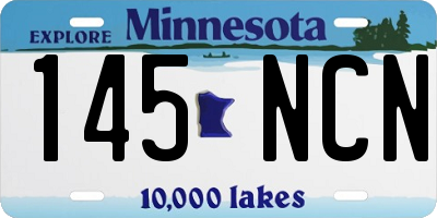 MN license plate 145NCN