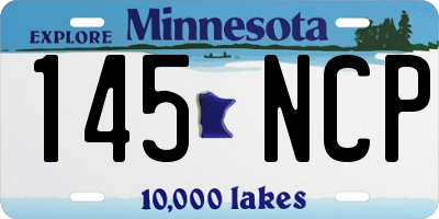 MN license plate 145NCP
