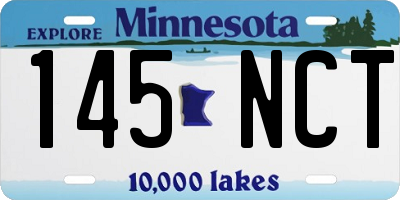 MN license plate 145NCT