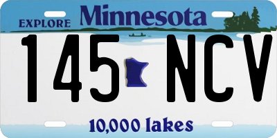 MN license plate 145NCV