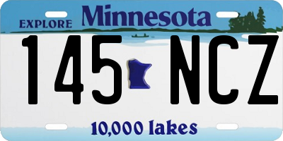 MN license plate 145NCZ