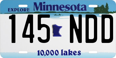 MN license plate 145NDD