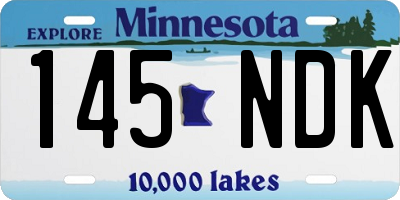 MN license plate 145NDK