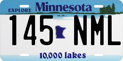 MN license plate 145NML