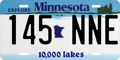MN license plate 145NNE