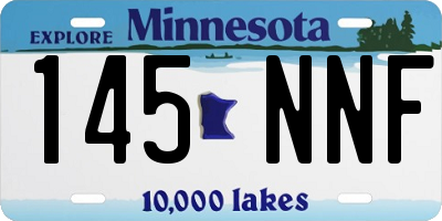 MN license plate 145NNF