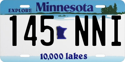 MN license plate 145NNI