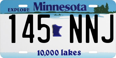MN license plate 145NNJ