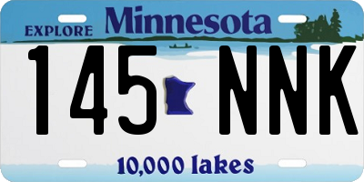 MN license plate 145NNK