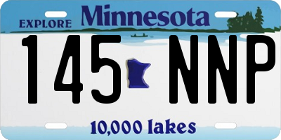MN license plate 145NNP