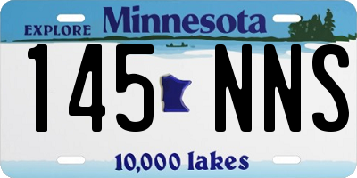 MN license plate 145NNS