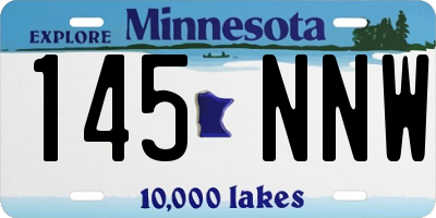MN license plate 145NNW