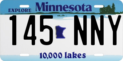 MN license plate 145NNY