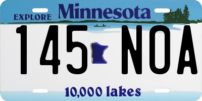 MN license plate 145NOA