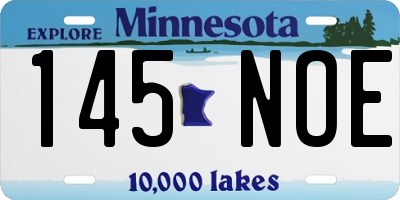 MN license plate 145NOE