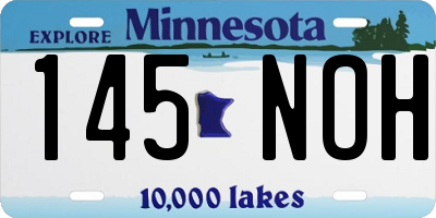 MN license plate 145NOH