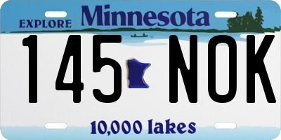 MN license plate 145NOK