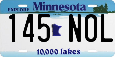 MN license plate 145NOL
