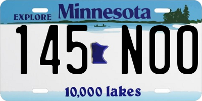 MN license plate 145NOO