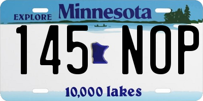 MN license plate 145NOP
