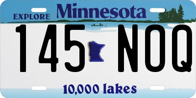 MN license plate 145NOQ